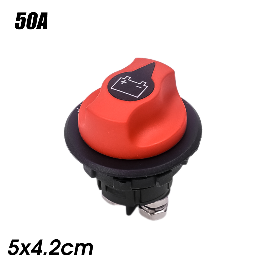 Car Battery Switch DC 50A 100A 200A 300A Disconnecter Power Isolator Cut Off Switch Car Rotary Switches For Auto Truck Boat: Red