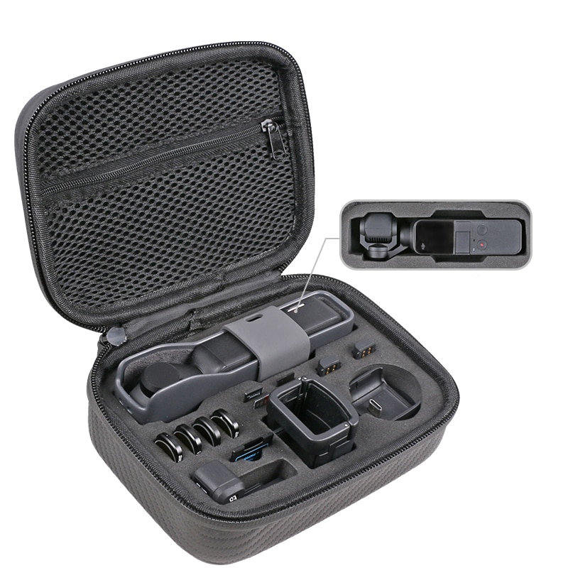 Bolsa de almacenamiento Osmo pocket Estuche portátil PU, bolsa de amortiguador impermeable, filtro, caja de piezas de repuesto para cámara de bolsillo dji osmo