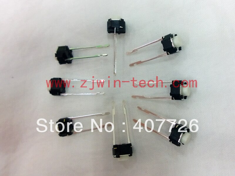 Mini boutons poussoirs à bouton-poussoir, 2 broches, 6x6x5/4mm, 30 pièces, pour montage Audio PCB, bouton de commutation momentané, en cuivre
