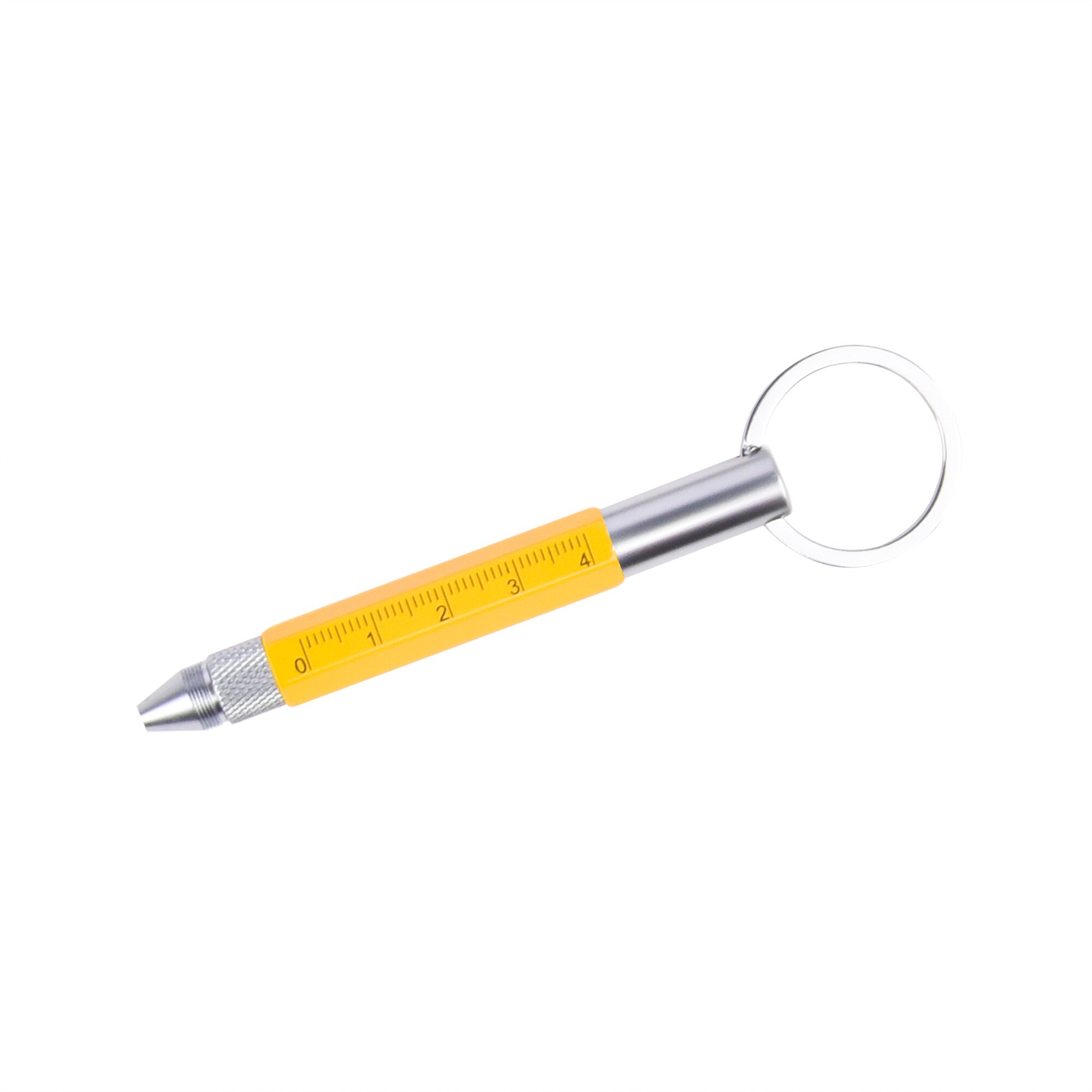 7 in1 Multifunktions Handheld Schraubendreher Werkzeug Kugelschreiber Messen Technische Herrscher Schraubendreher Touchscreen Stift Wasserwaage: 6 in 1 A-Gelb
