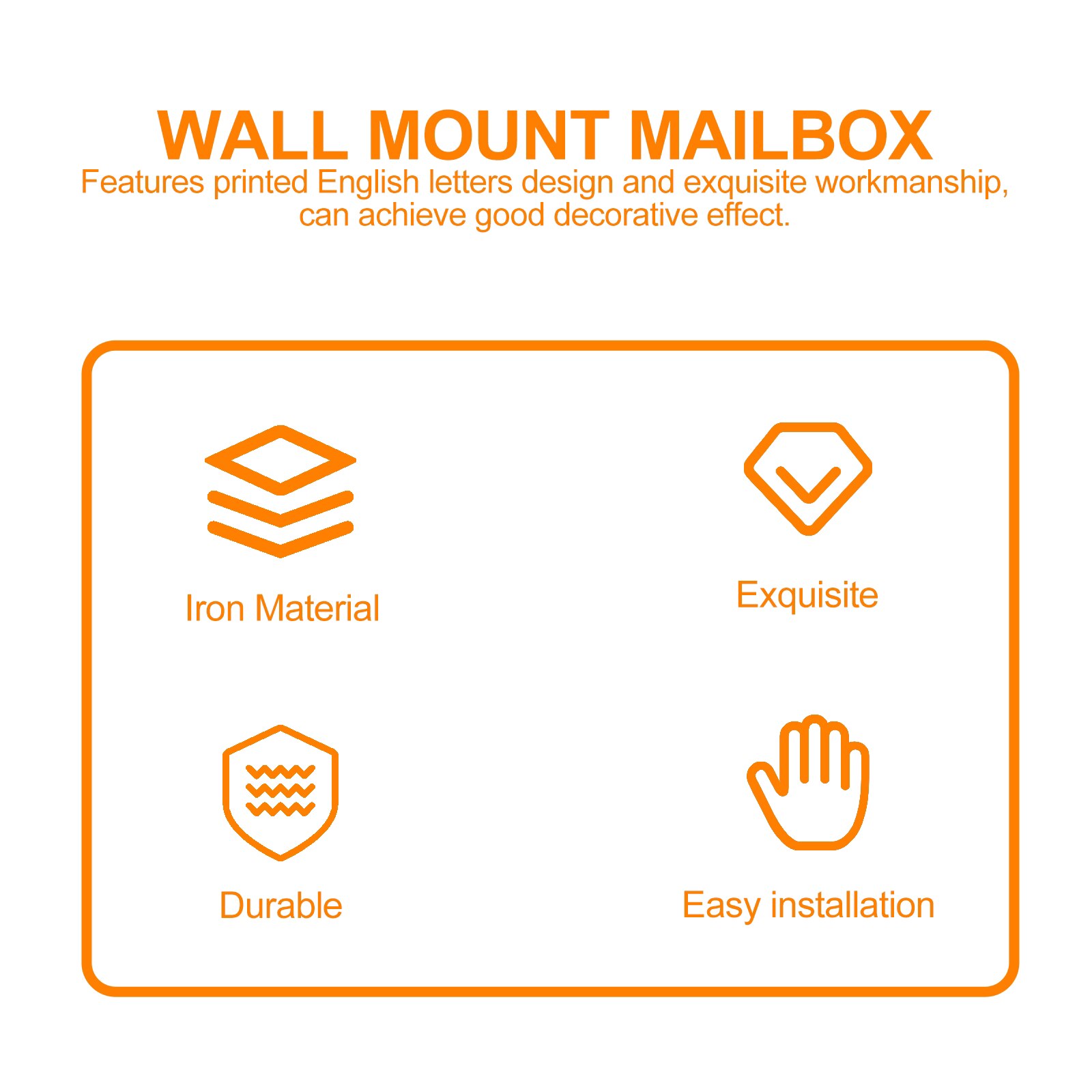 1 Pc Mailbox Klacht Doos Muur Heuvel Mailbox Afsluitbare Case Voor Home Tuin Kantoor