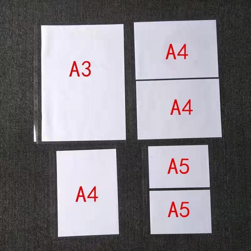 25PCS A3/A4/A5/B5 Clear Plastic Punched Pockets Folders Thin Leaf Documents Sheet Protectors Filing Products Per Page Organizer