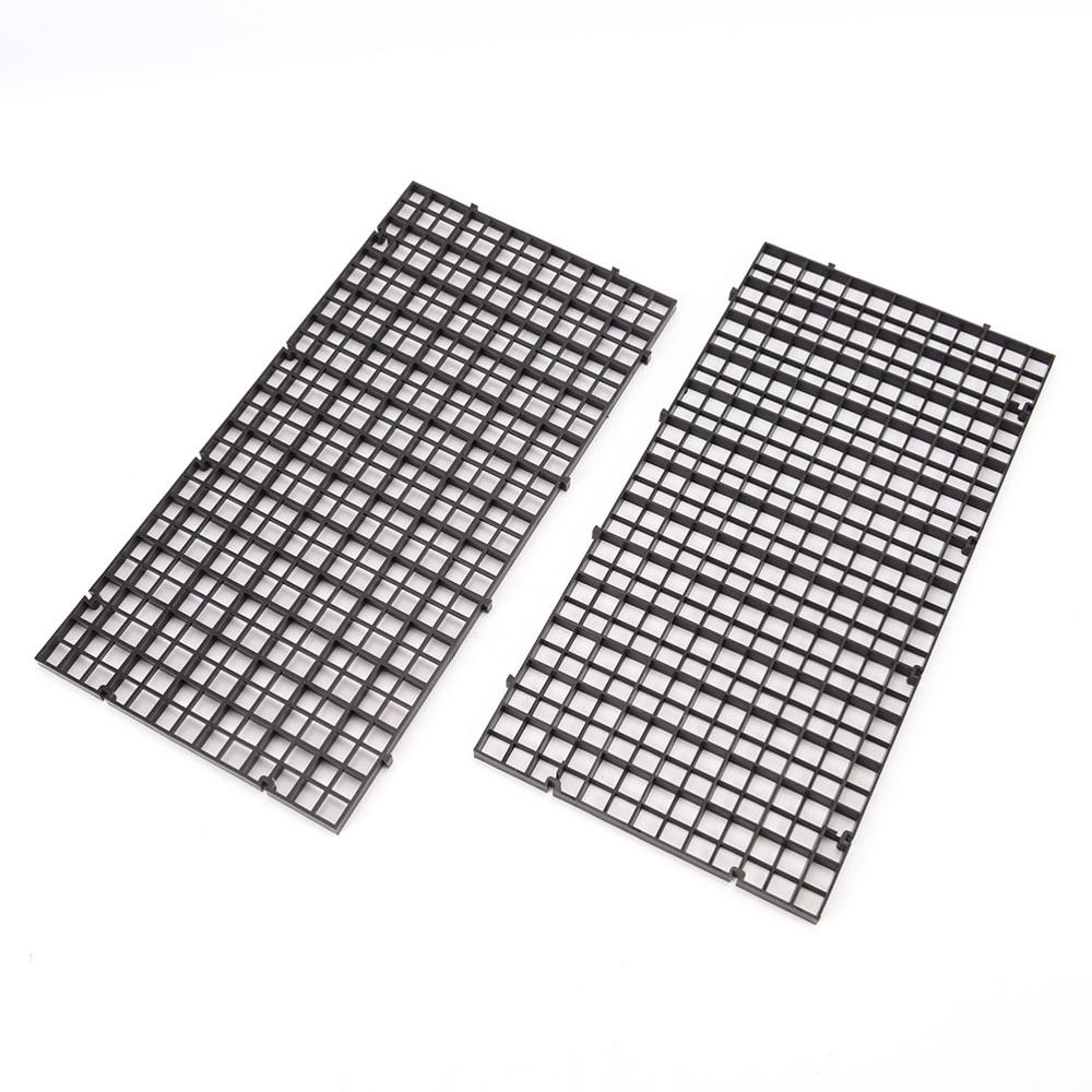 2 stuks duurzame plastic visroosterverdelerhouder aquariumlade eierkist aquariumfilter bodem isolatiepaneel: Bk