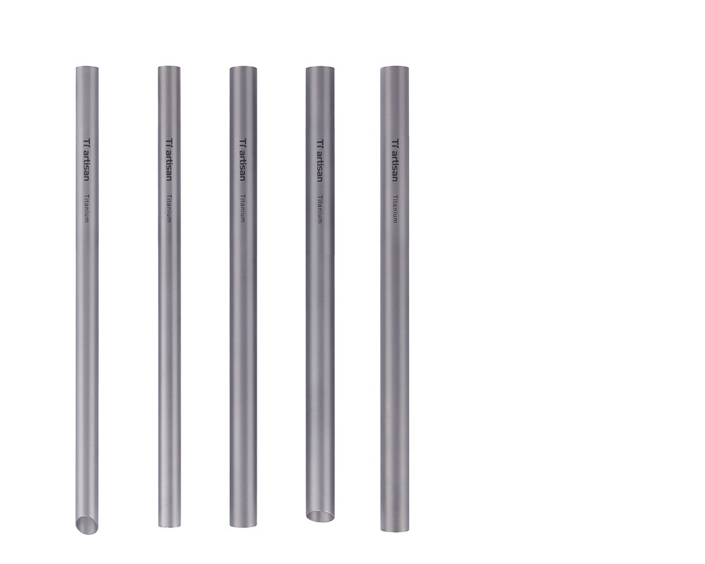 Tiartisan Kitchen Accessorie Titanium Straw Eco Friendly Metal Drinking Straw Reusable Straws