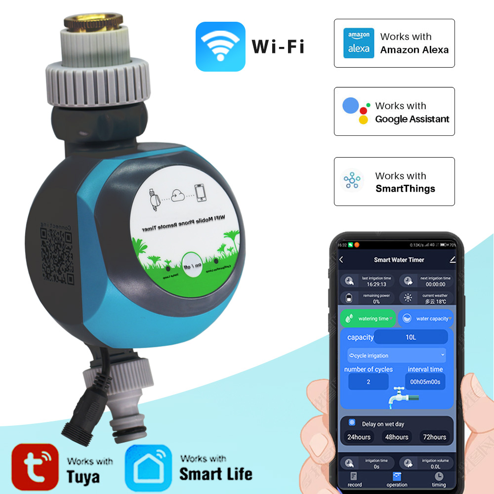 WIFI giardino irrigazione Timer pianta irrigazione automatico sistema sostegno Smartphone Tuya Smartlife a distanza controllo in vaso irrigatori