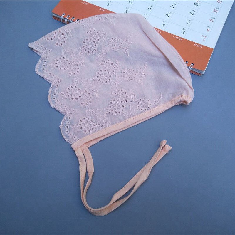 Bnaturalwell bebé vintage encaje bonnet niñas sombrero neutral niños niñas foto prop niños algodón verano sombrero H201D