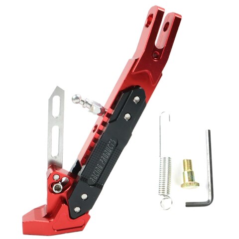 CNC Upgrade Foot Support for KUGOO G-Booster G2 Pro Electric Scooter Kick Stand Parking Bracket Adjustable Kickstand Parts: Upgrade red