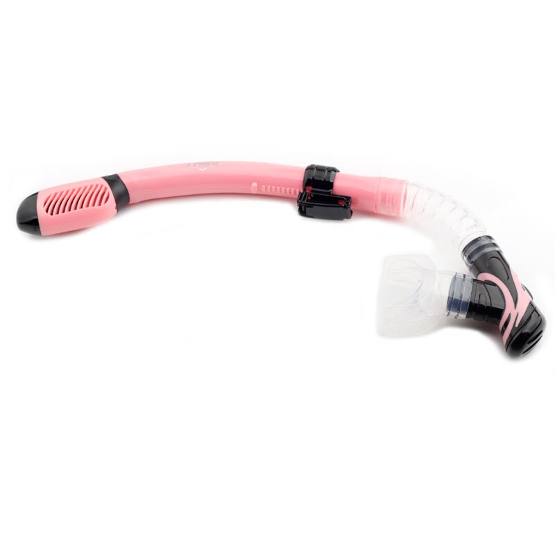 Diving Snorkel Adults Full Dry Silicone Mouthpiece Underwater Sea Swimming Tube Scuba Air Nose Breathing Equipment: Pink