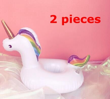 2022 Newest Party Supplies Mini Unicorn Inflatable Cup Holder Drink Floating Party Beverage Boats Phone Stand Holder Pool Toys: 2 Piece