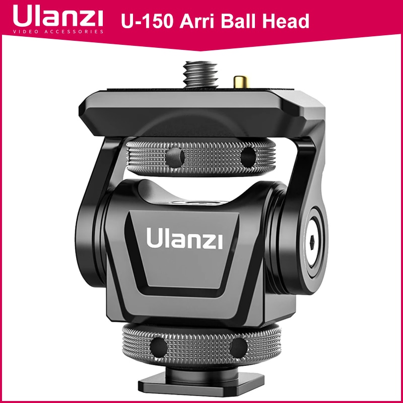 Ulanzi U-150 Universal DSLR Camera Monitor Mount 360 Rotation Adjustable Monitor Adapter with Cold Shoe 1/4 Screw