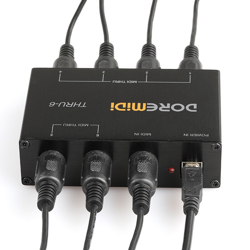 Doremidi Thru-6 Midi Thru 6 Thru Box Controller Adapter Converter 1 Input En 6 Uitgang