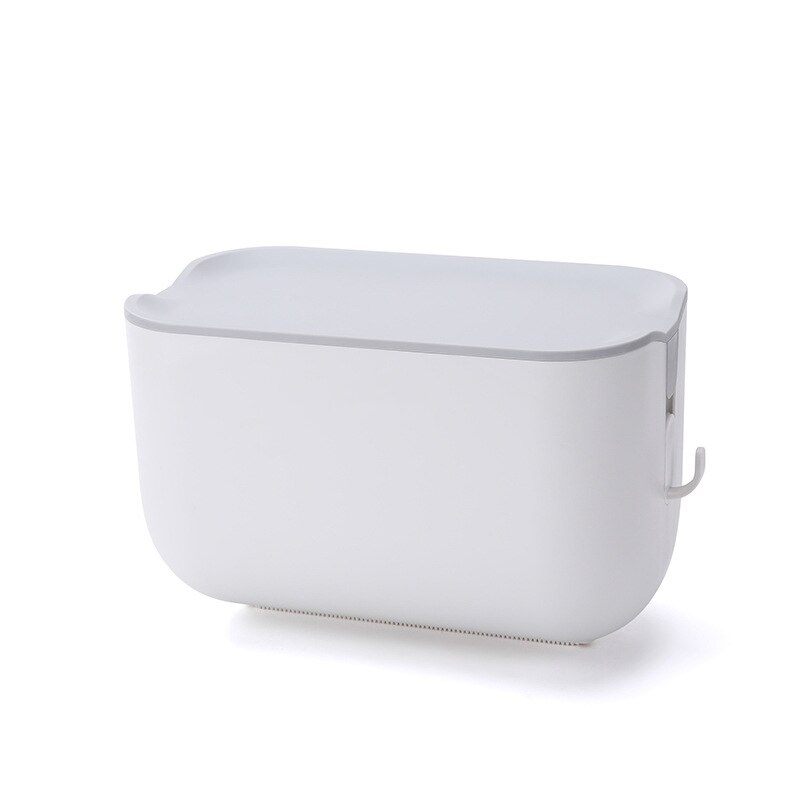 Toilet Paper Roll Holder Wall Mount Facial Tissue Storage Box,Self-Adhesive Toilet Paper Holder Bathroom Paper Holder: 2