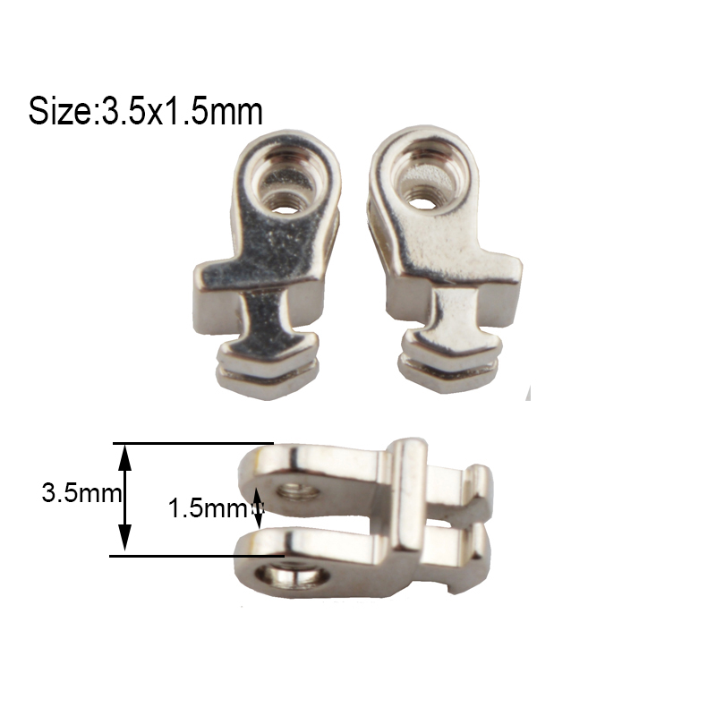 20 stücke (10pairs) Brillen Scharnier reparatur Ersatz Hohe Nickel Gläser Einzigen Doppel Zahn Scharnier Reparatur Zubehör: MOD.16