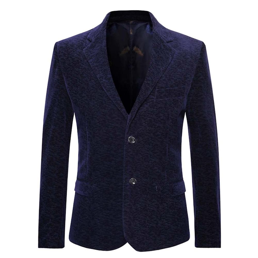 Men's Suit Jacket - Single Breasted Notched Collar - Smart Casual Business Formal Blazer: Blue / M