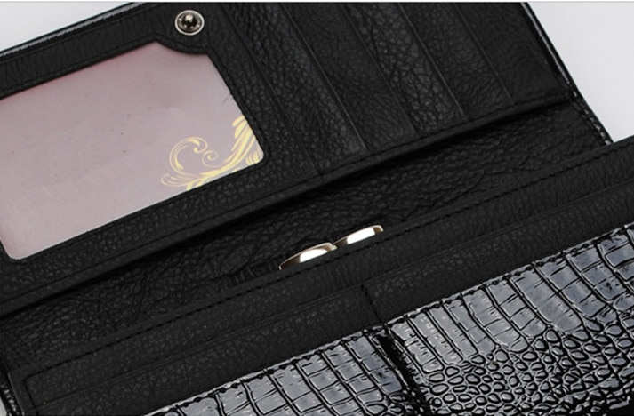 Genuine Leather 3D Embossing Alligator Ladies Crocodile Long Clutch Wallets Women Wallet Female Coin Purses Holders Brand