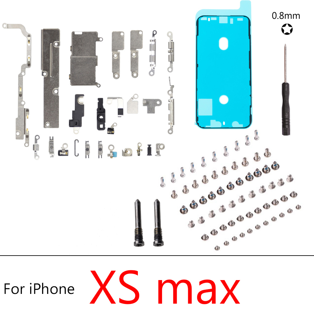 1set Full screw+Inner Accessories For iPhone X XS XR XS MAX 7G 8G 8 Plus PlusInside Small Metal Parts Holder Bracket Shield Plat: Rose