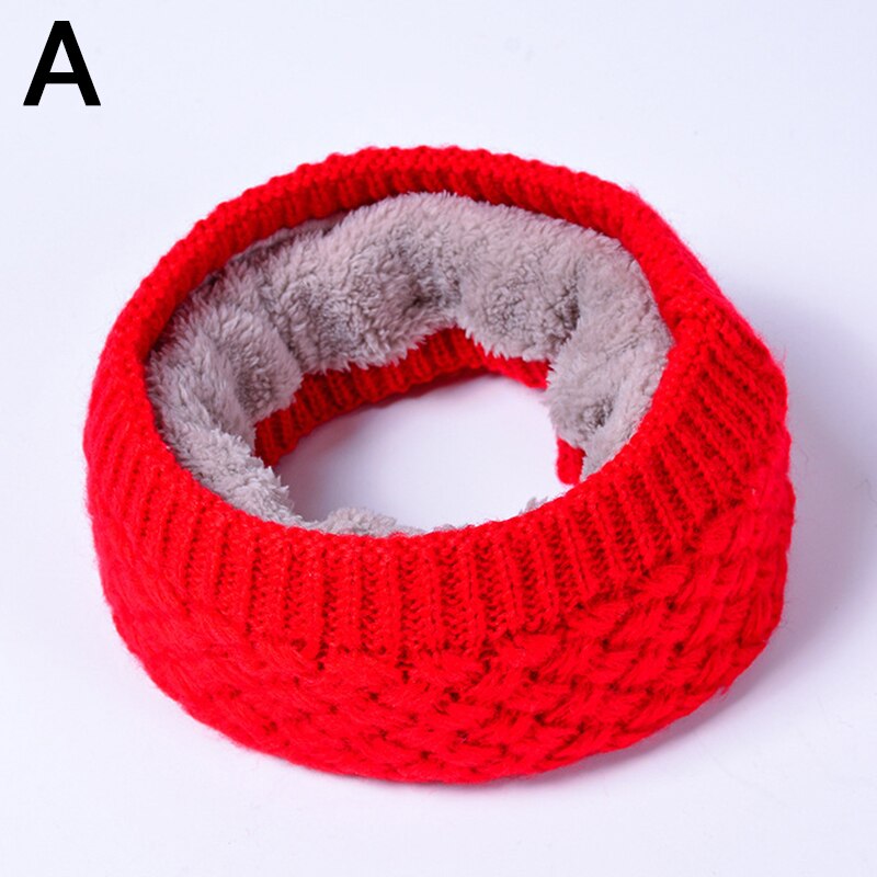 Sjaal Winter Vrouwen Mannen Solid Breien Kraag Dikke Warme Velveted Ringen Sjaals Allmatch Uitlaat: A