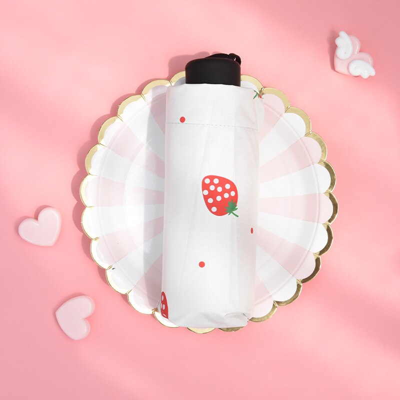 Anti-uv Pocket Umbrella Mini Folding Sun Umbrellas Parasol Sun Foldable Umbrella Mini Umbrella Candy Color Traveling Rain Gear: 2