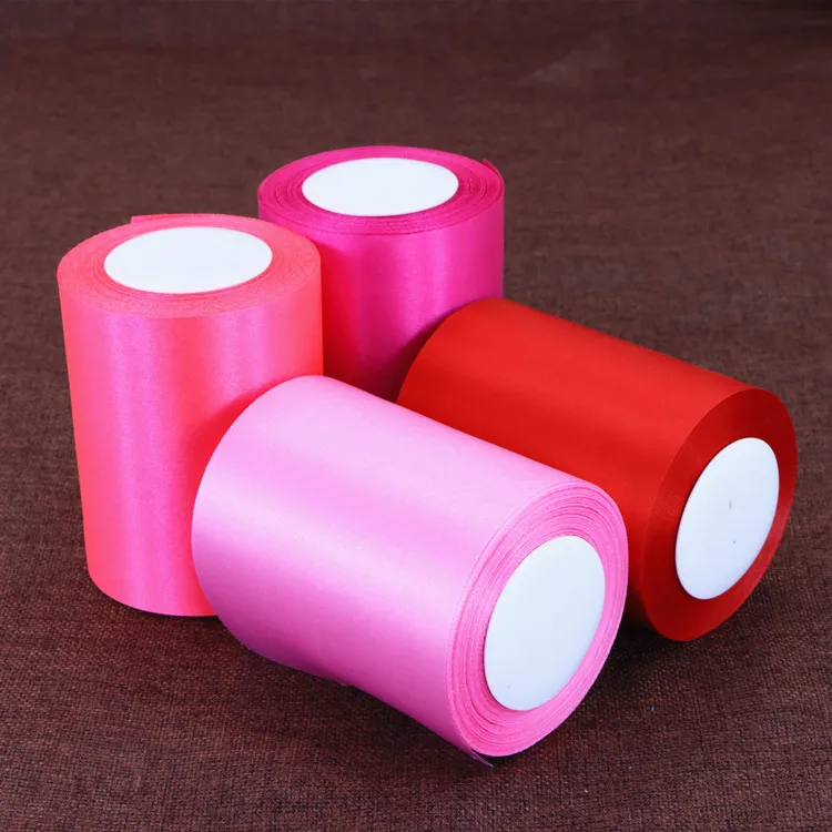 8cm/10cm/15cm de ancho 25 metros/rollo de cinta de satén champán cinta de poliéster para silla de boda/coche/decoración de costura a mano DIY