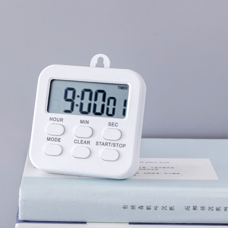 Digital Kitchen Timer with Mute/Loud Alarm Switch ON/Off Switch 24 Hour Clock &amp; Alarm Memory Function Count Up &amp; Down