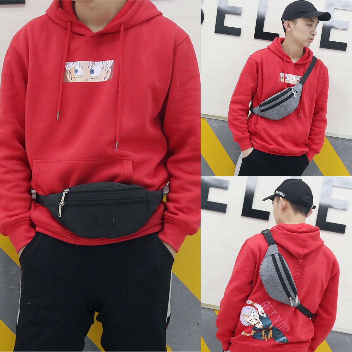 Men Women Fanny Pack Oxford Waterproof Pouch Belt Waist Bum Bag Waist Phone Pocket Mini Lightweight Sport Running Bag