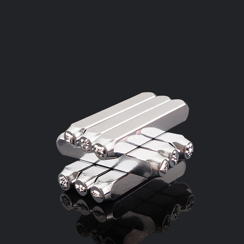 1 Set Gold Carving Metal Stamp Set Embossing Printing Tool Pattern Leather Logo Special-Shaped Steel Stamping Punch