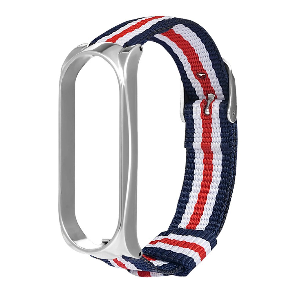 Nylonrem til xiaomi mi band 4 5 3 utskiftbart armbånd mi band band 4 armbånd lett pustende armbånd for miband 5 4: 5