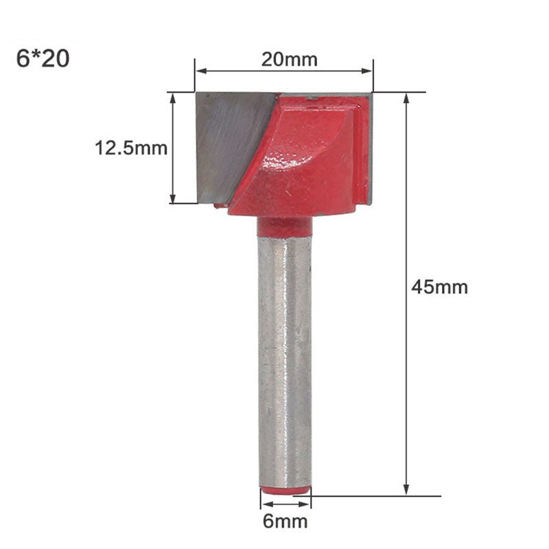 6mm skaft träfräs gravyr kniv skaft fräs bitfräs fräsar träkapning för kvarn träbearbetningsverktyg 10mm-32mm: No5 6 x 20