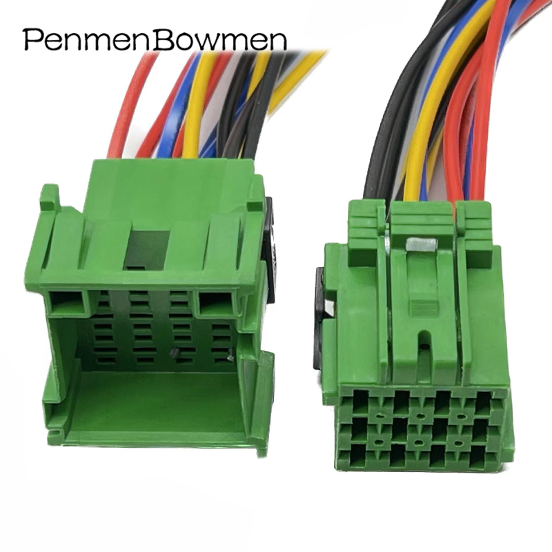 1 Set 12 Pin Car CD Player Auto Electrical Cable Connectors Female Plug Wire Harness With Cable 1-967622-1 1-967627-1