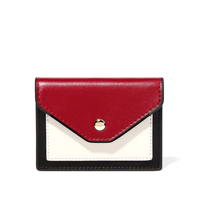 XZP 2019 Annata Breve Della Moneta Delle Signore Della Borsa dell'UNITÀ di ELABORAZIONE di Cuoio Cuciture Coreano Fibbia Della Carta Multifunzione Cornici e articoli da esposizione mini Portafoglio