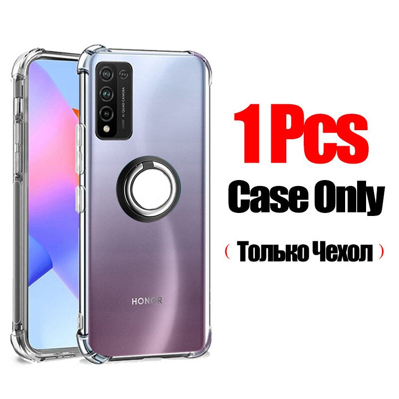 capa, glass + ring case for honor 10x lite huawei honor 10i soft clear anti-shock cover honor10 lite phone cases honor 10 x lite: huawei honor 10i / only 1 ring case