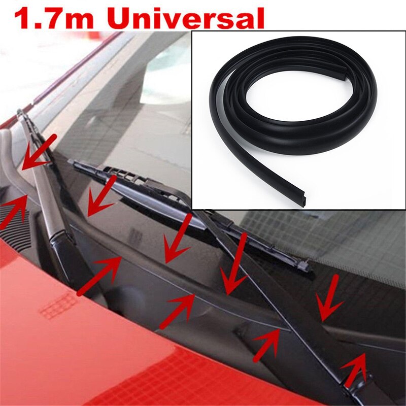 Universele Zwarte Auto Voorruit Panel Decoratieve Trim Afdichting Beschermende Rubber Strip Perfecte Vervanging Accessoires
