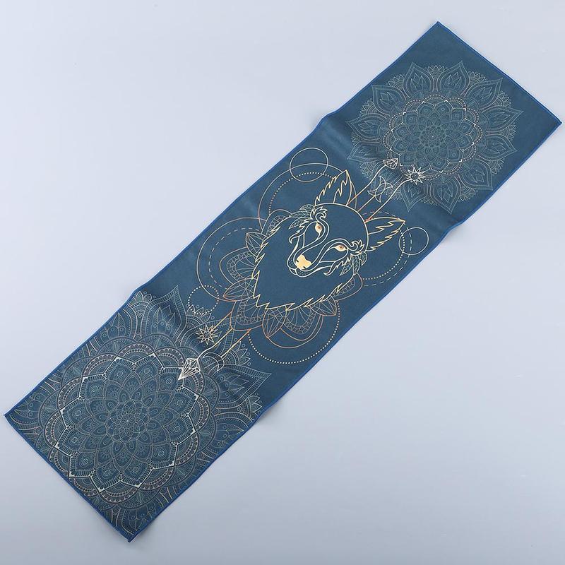 30*100Cm Draagbare Fitness Yoga Sport Handdoek Mat Afdrukken Patroon Opvouwbare Pilates Mat Zachte Antislip Indoor Outdoor Sport levert