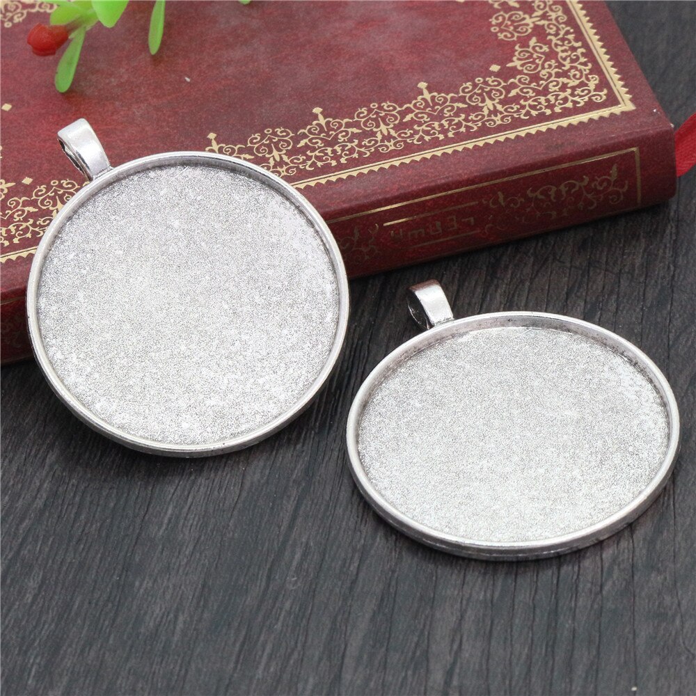 5 sztuk/partia 40mm wewnętrzna rozmiar Antique Bronze i posrebrzane czarne kolory Plated Fashion Style Cabochon baza ustawienie Charms wisiorek: K1-30