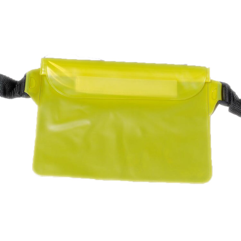 Waterproof Underwear Waist Bag Funny Pack Summer Beach Dry Pouch phone Waist Bags PVC Belt Waist Pack: YELLOW