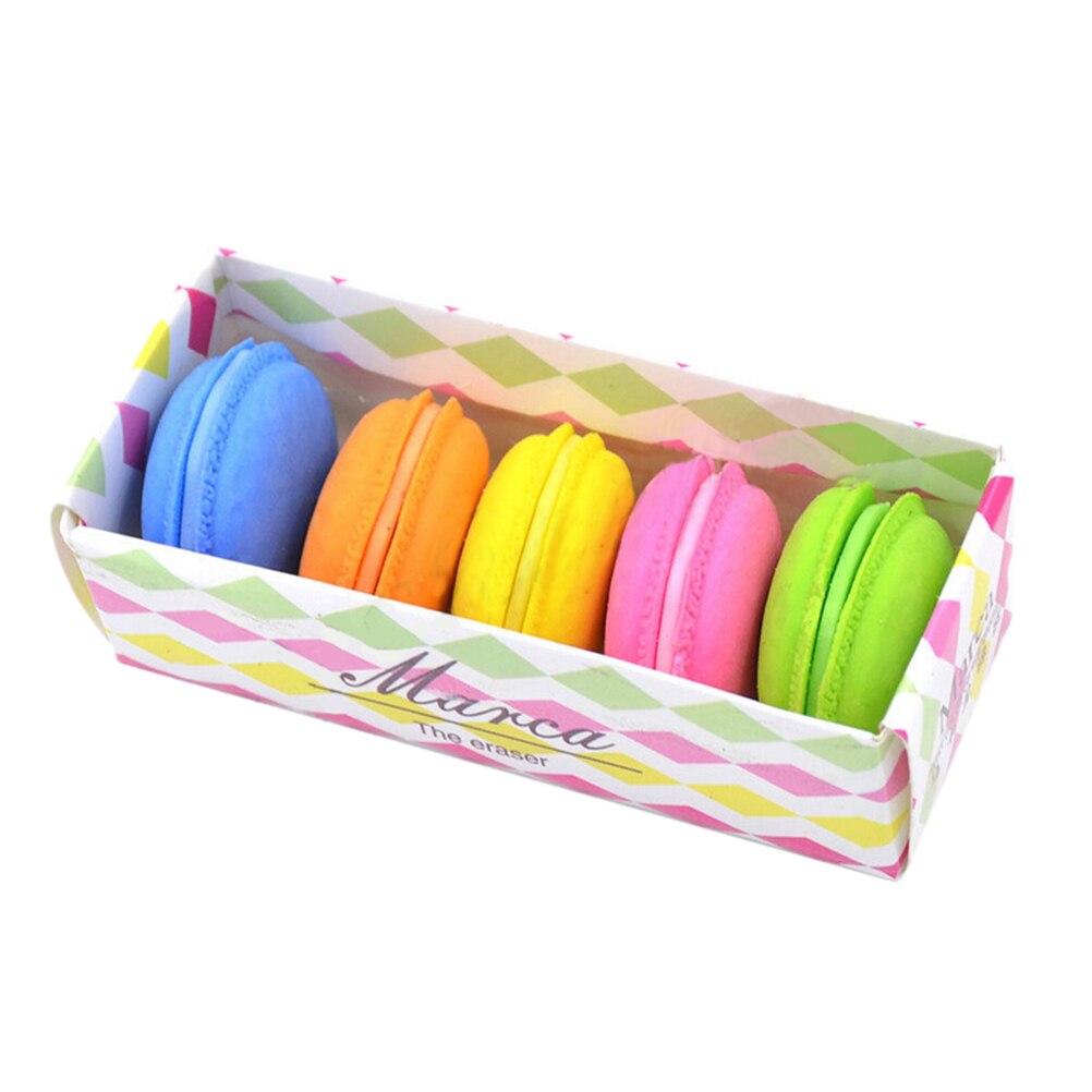 5 unids/lote Kawaii macarrón de papelería borrador escuela suministros de para los niños