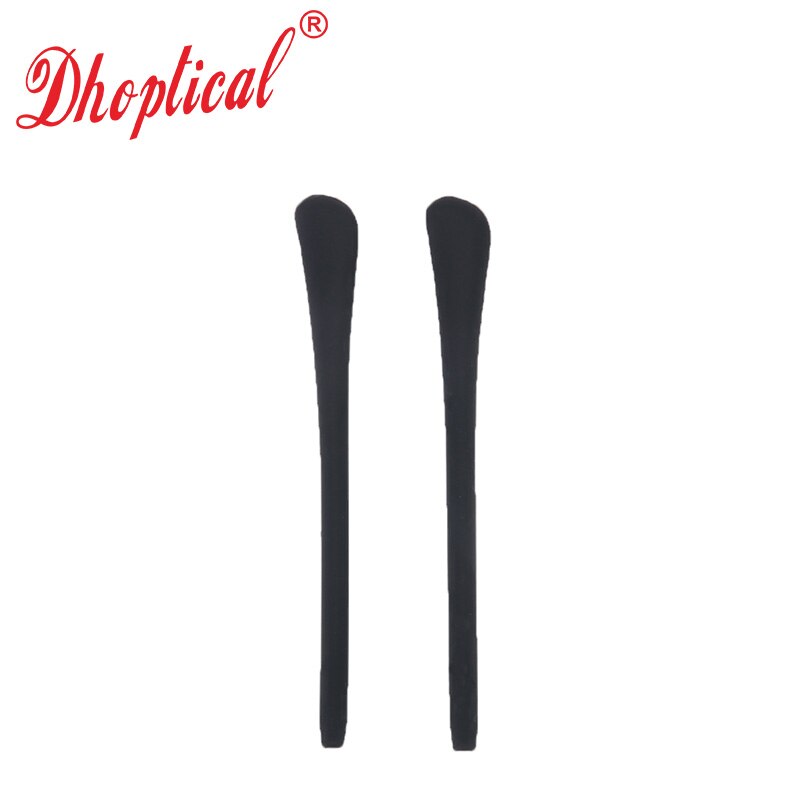 (50 pares) Puntas para patillas de anteojos Material de silicona Empuñaduras suaves para las orejas Agujero redondo de 5 colores para tienda de gafas y Hospital ocular: Negro