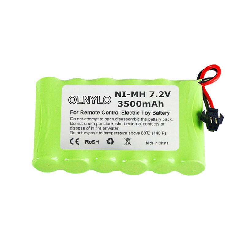 7.2v 3500mah AA NI-MH rechargeable battery For Remote control electric toy boat car truck 7.2 V 3000 mah aa nimh battery