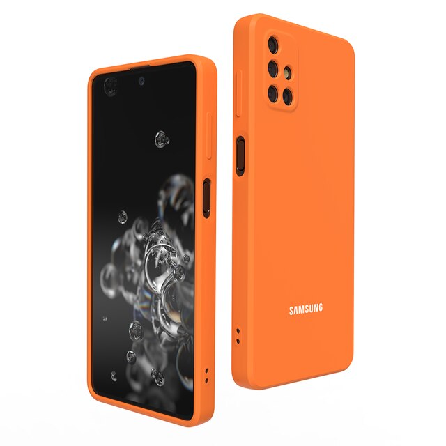 Per Samsung Galaxy M51 custodia protettiva in Silicone liquido morbido accendino setoso ultrasottile antiurto per telefono: Orange