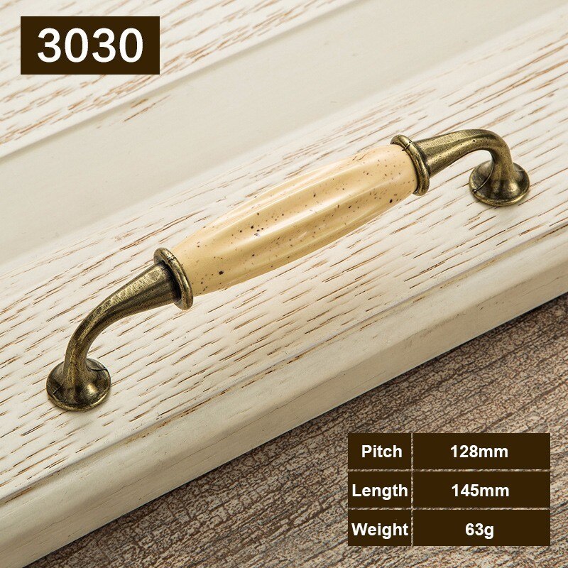Classic Ceramic Door Handles Antique Kitchen Cabinet Knobs and Handles for Cupboards Drawer Pulls Handles Furniture Hardware: C