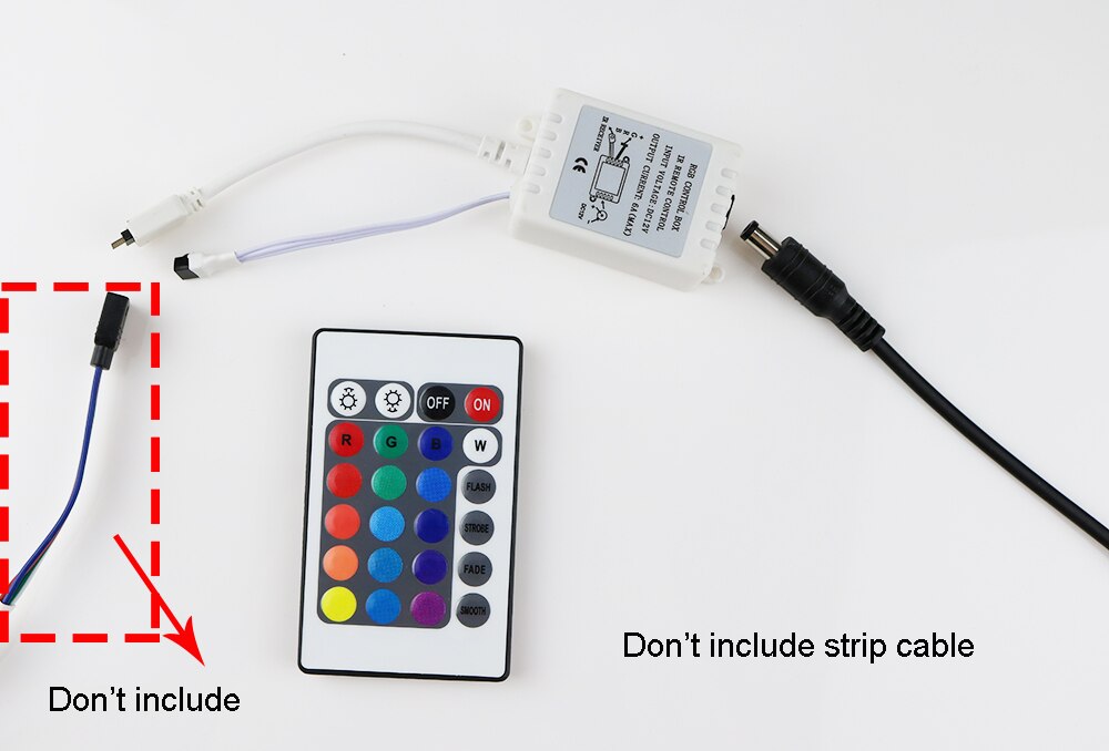 24key Led Controller dimmer met 4Pin Afstandsbediening Doos draadloze DC12V 6A voor RGB led strip L