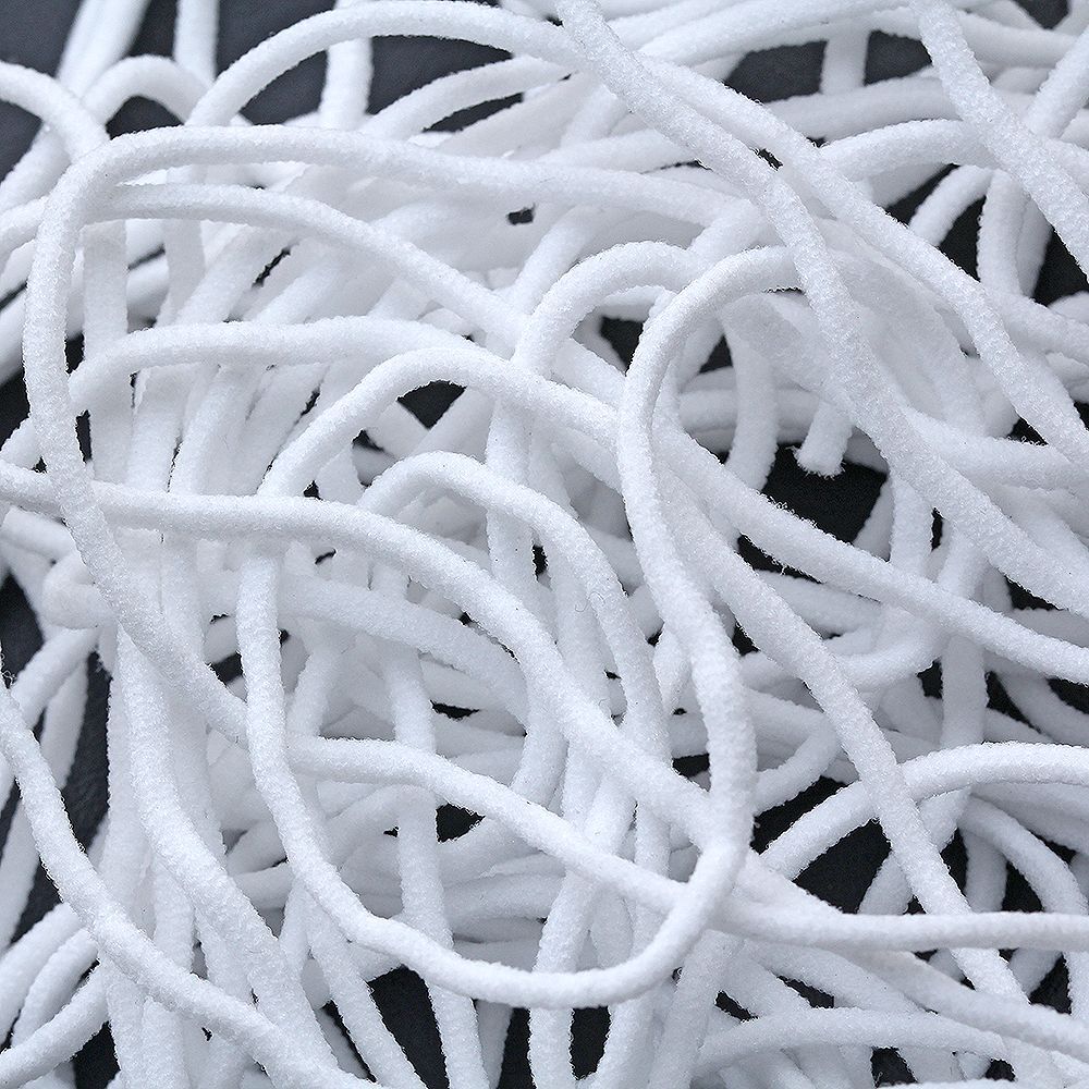 Elastisch bandje voor het naaien van rubberband, touw, 3mm ronde witte elastische koorden, oliekern, touw, handgemaakte doe-het-zelf rubberen tape, kledingaccessoires