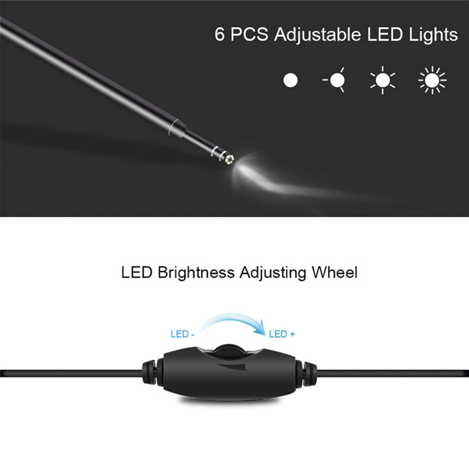 Ear Cleaning Endoscope Wax Removal HD Visual Ear Spoon Mini Camera 3 in1 USB Android PC Ear Picker Tool Health Care Nose