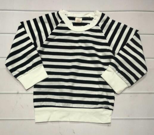 Vêtements d'automne et d'hiver pour bébés | Haut rayé, pour bébés garçons et filles de 6M-4Y, pull à manches longues, une pièce, 2 couleurs: B / 3T