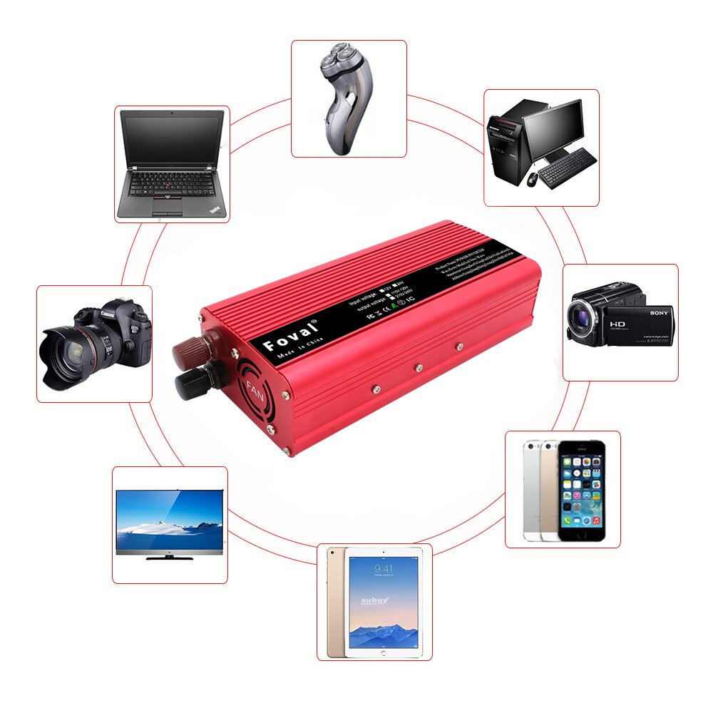 12V/24v To 220V/240V 5000w Power Inverter Highly Efficently Inverter Lownoise 2 usb Inverter Frequency Inverter Coverter Adapter