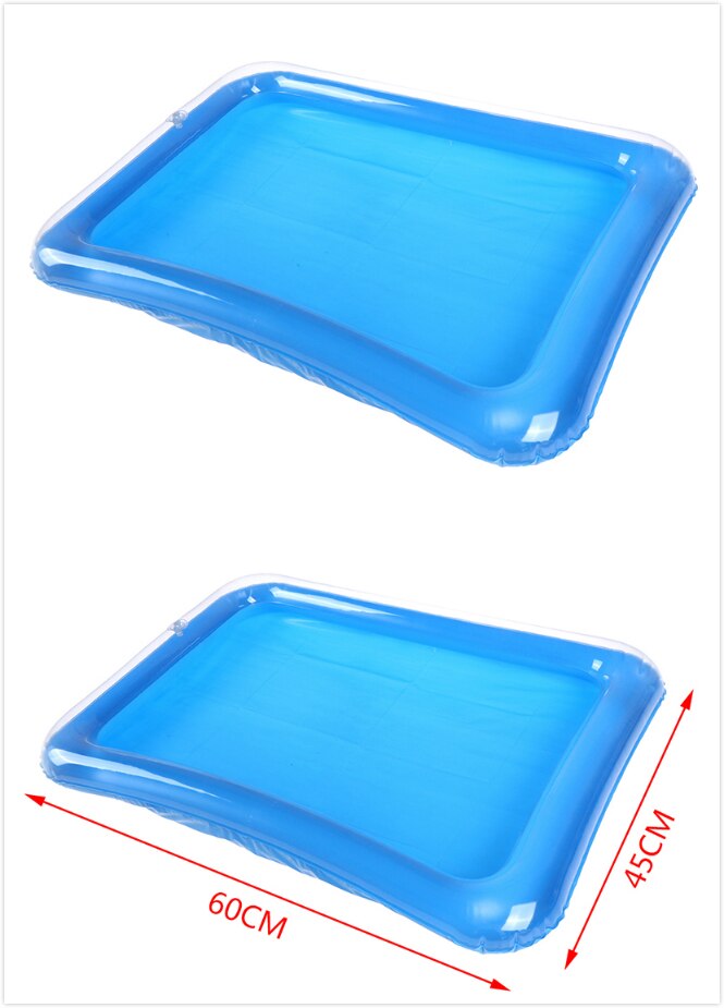 1Pcs Dynamische Zand Lade Indoor Magie Spelen Zand Kinderen Speelgoed Ruimte Opblaasbare Accessoires Plastic Mobiele Tafel 60*45cm