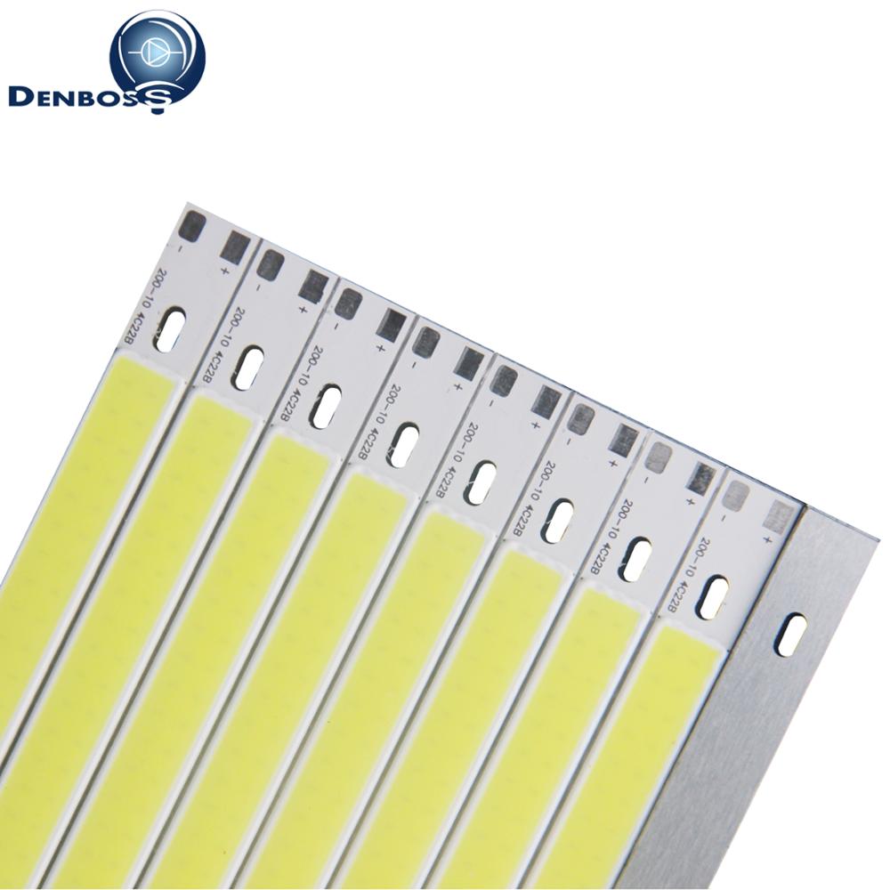 LED COB 200mm 10mm 12v cob led Strip light bulb source 10W Warm Nature White Blue Red Green Yellow FLIP Chip for auto light DIY