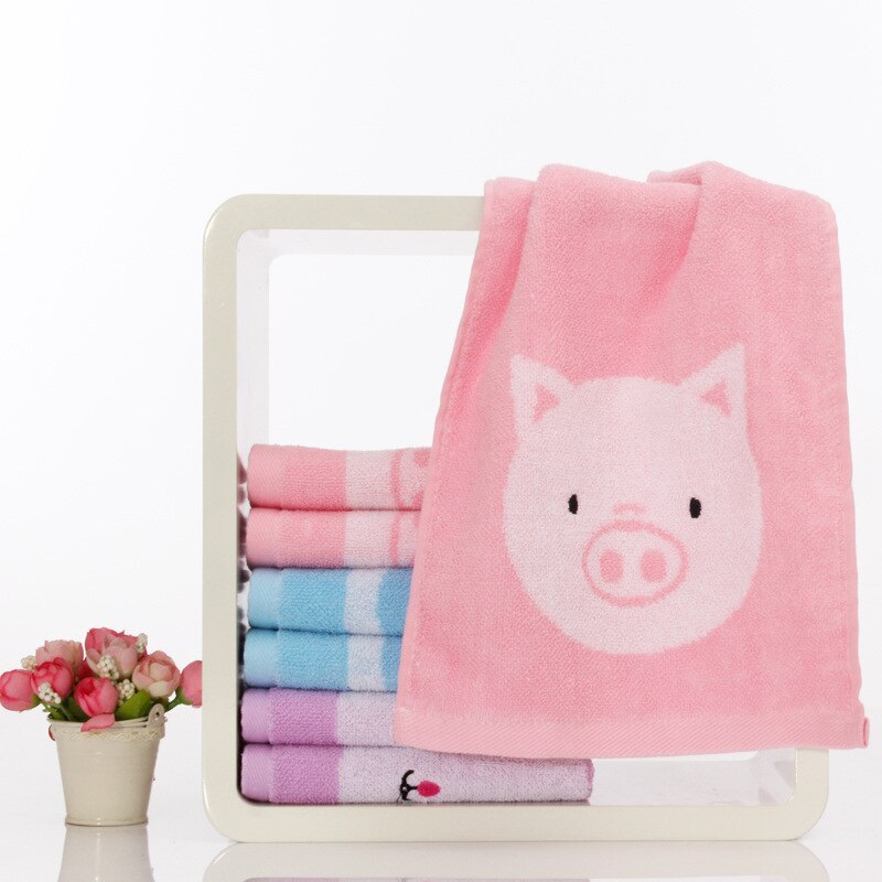 Lasten kasvopyyhe jokapäiväiseen elämään eläinkuvioinen pehmeä puuvillainen unisex kasvopyyhe lapselle 25 x 50cm suorakaiteen muotoinen kasvopyyhe: C5