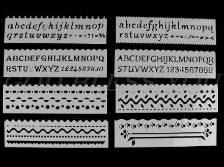 8 Stks/set Kids Plastic Tekening Sjabloon Heersers Stencils Diy Schilderen Diy Maken School Supply Gereedschap Craft: 7