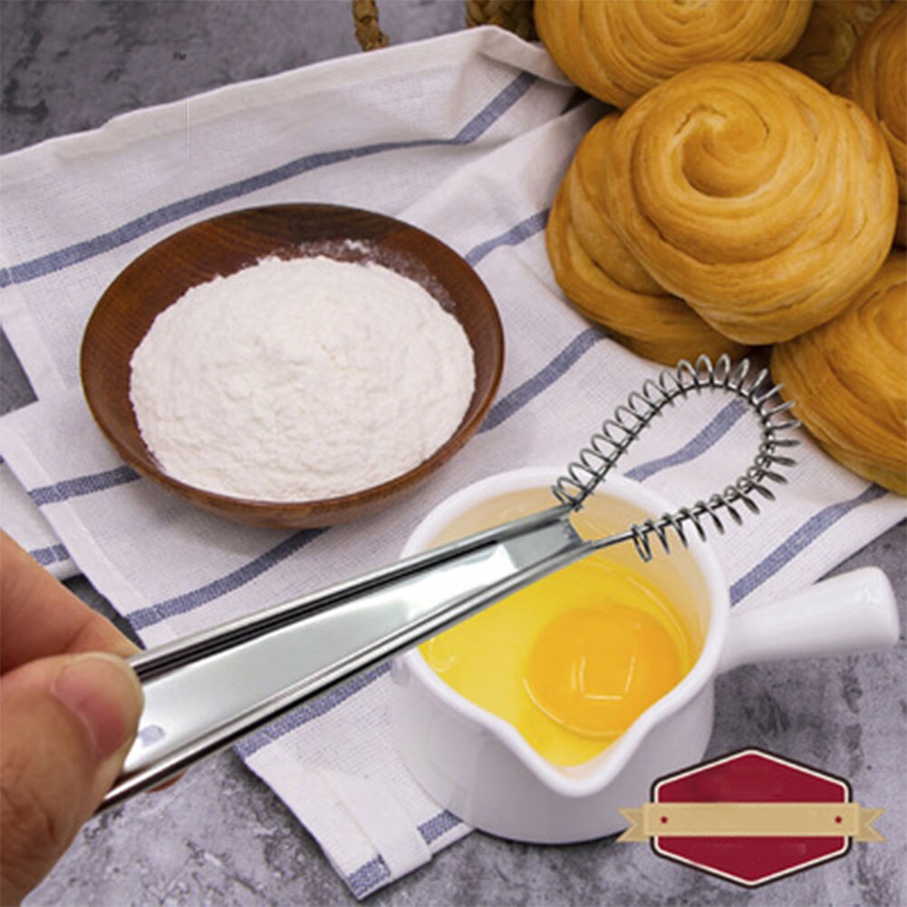 Baking Tool Whisk Handle Coated Stainless Steel Craft Sauce Smooth Mixture Milk Cooking
